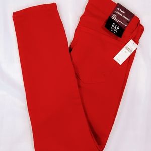 NWT Gap Denim Skinny Jeans Leggings Red